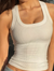 U‑Neck Ribbed Cropped Sleeveless Tank Top